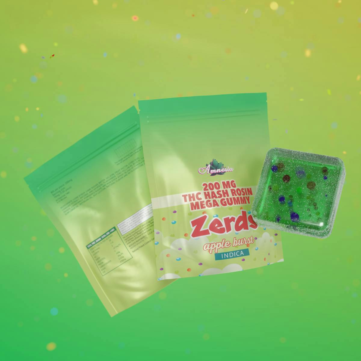 Amnesia MI | Zerds | Apple Burst | Rosin Gummies | 200mg | 1ct by Amnesia MI