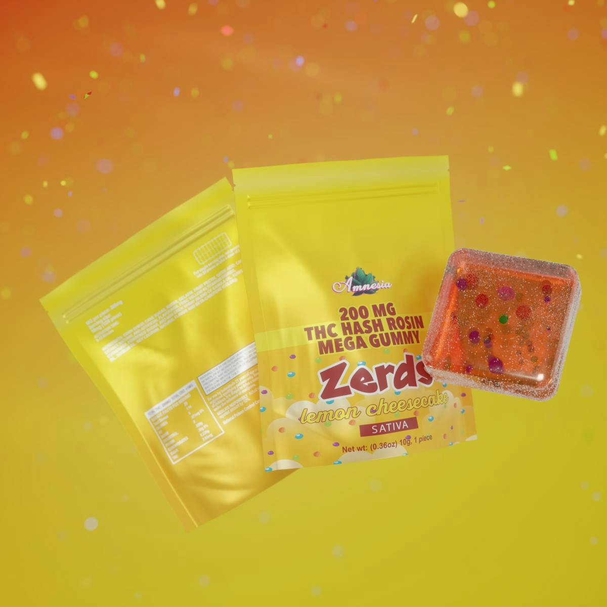 Lemon Cheesecake | Rosin Gummies | 200mg | 1ct by Amnesia MI