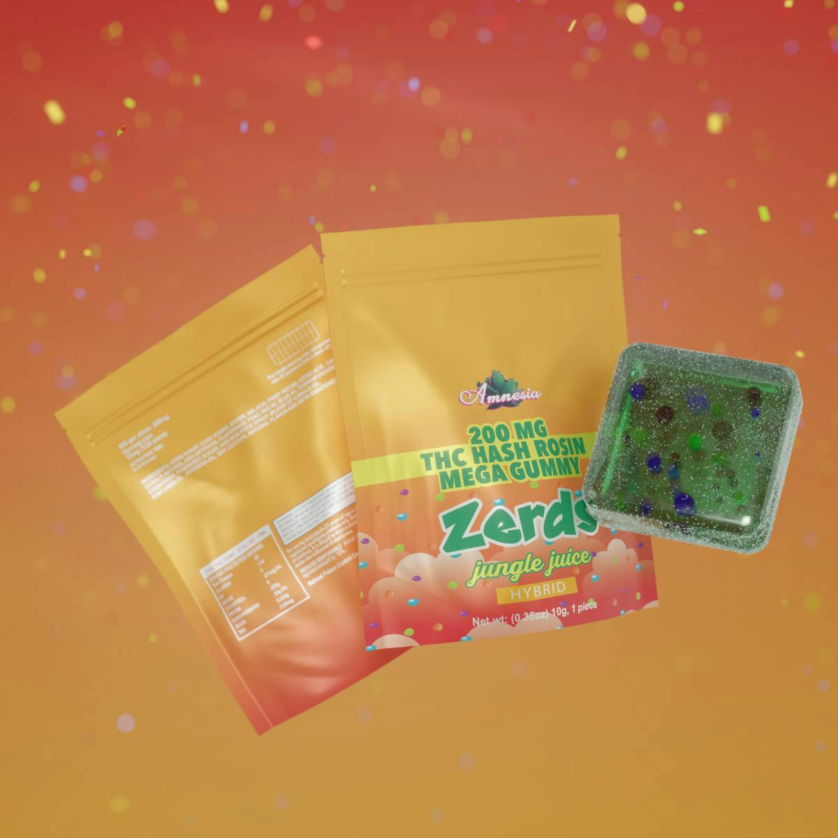 Amnesia MI | Zerds | Jungle Juice | Rosin Gummies | 200mg | 1ct by Amnesia MI