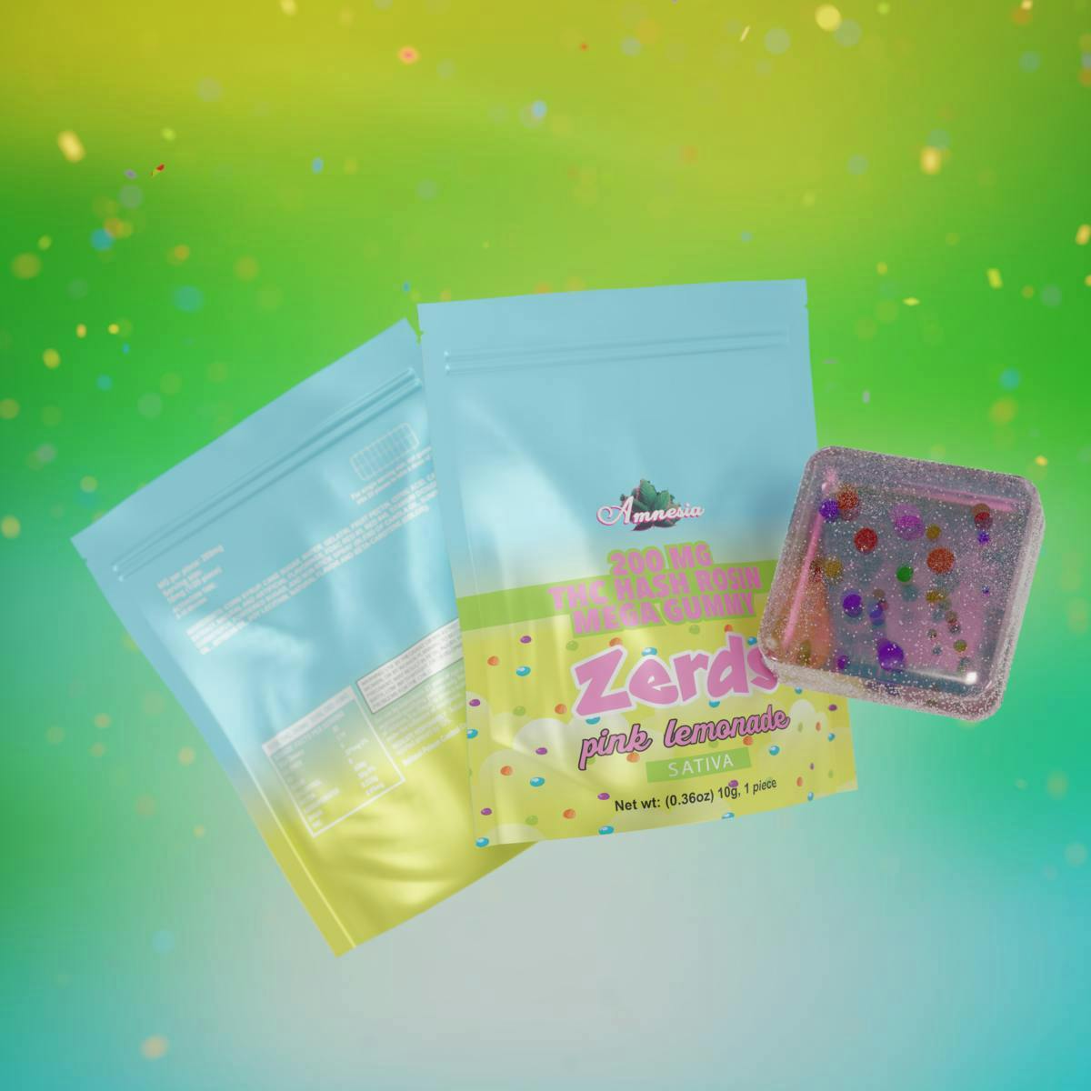 Amnesia MI | Zerds | Pink Lemonade | Rosin Gummies | 200mg | 1ct by Amnesia MI