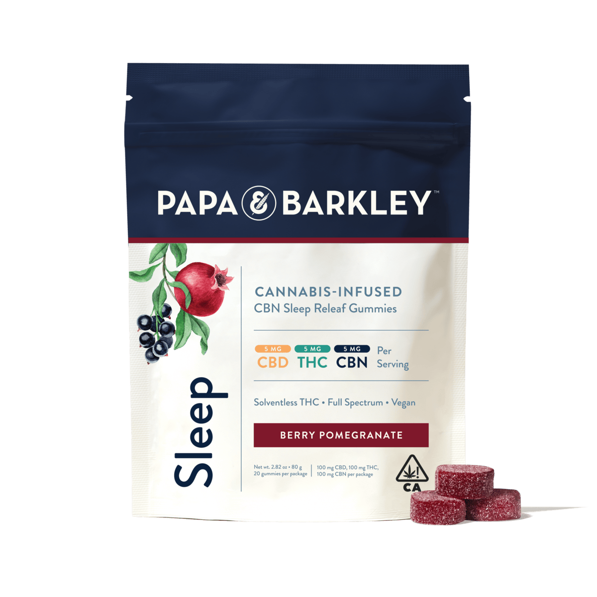 1:1:1 CBN:THC:CBD Sleep Releaf Gummy - Berry Pomegranate