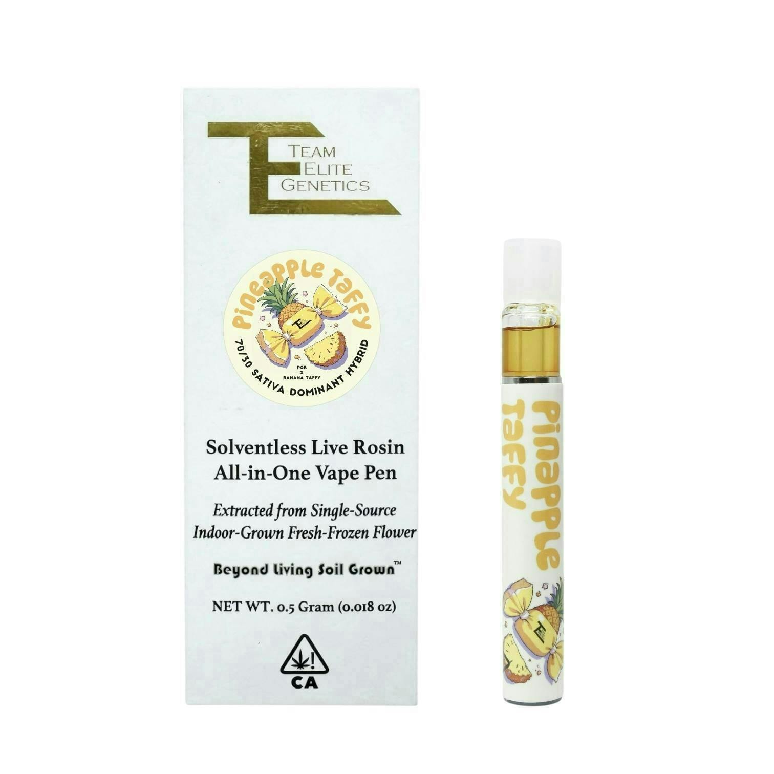 Pineapple Taffy | Live Rosin Disposable | 0.5g by Team Elite Genetics
