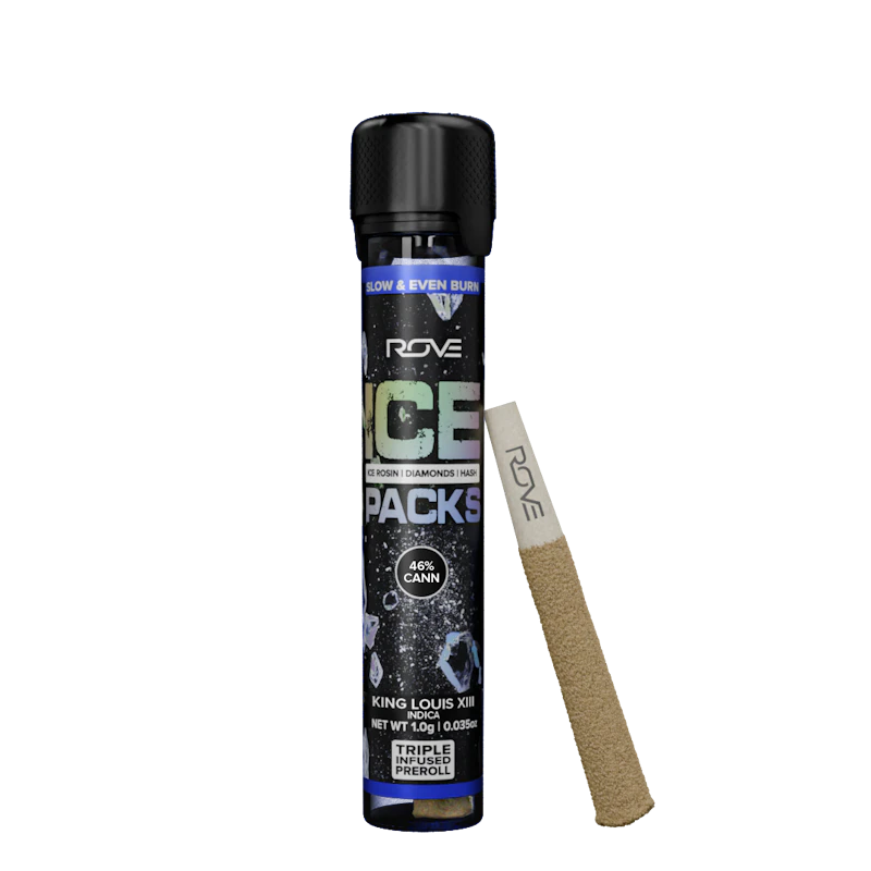 Rove King Louis XIII - Infused Ice Packs (Rosin, Hash, and Diamonds) 1g, Infused Pre-Rolls
