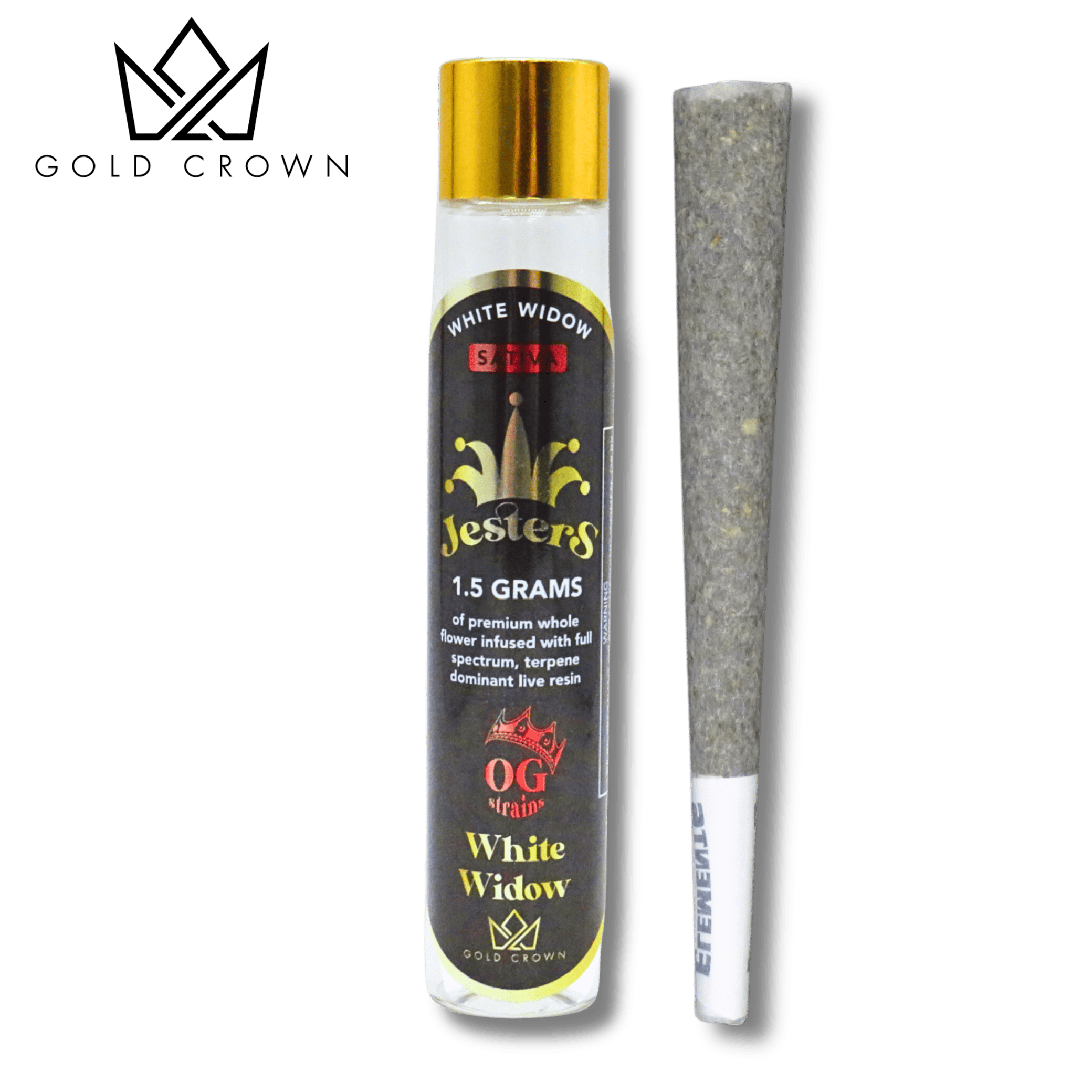 White Widow | Jesters Infused Joint | 1.5g by Gold Crown