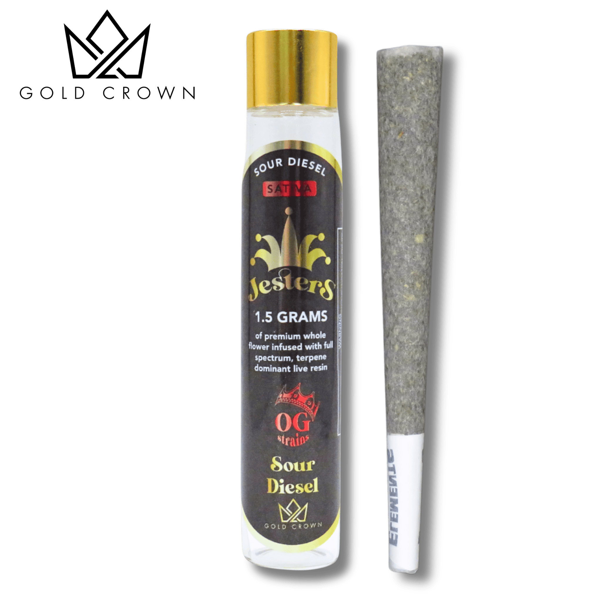 Jesters | Sour Diesel | Infused Joint | 1.5g by Gold Crown