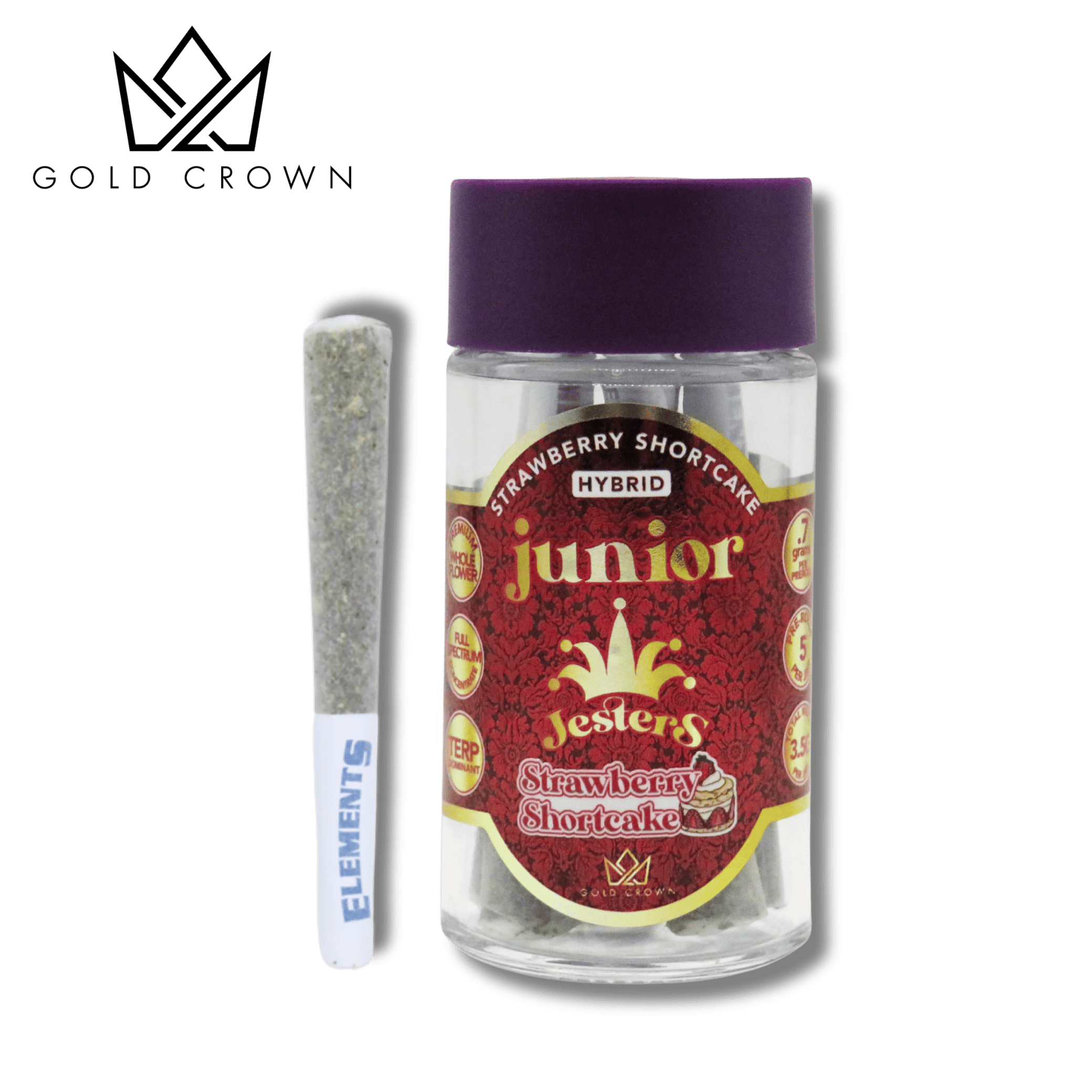 Junior Jesters | Strawberry Shortcake | Infused Joints | 0.7g each | 5pk by Gold Crown