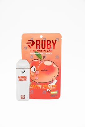 RUBY Peach Ringz Live Resin All In One 1000mg
