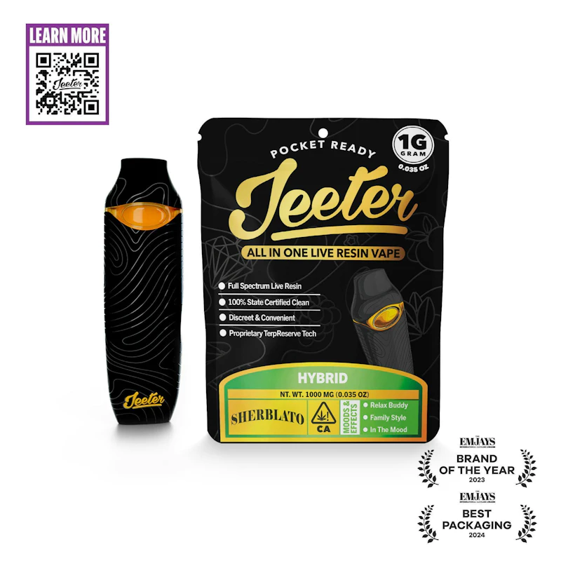 Jeeter Sherblato · Live Resin Disposable · 1g, Disposables