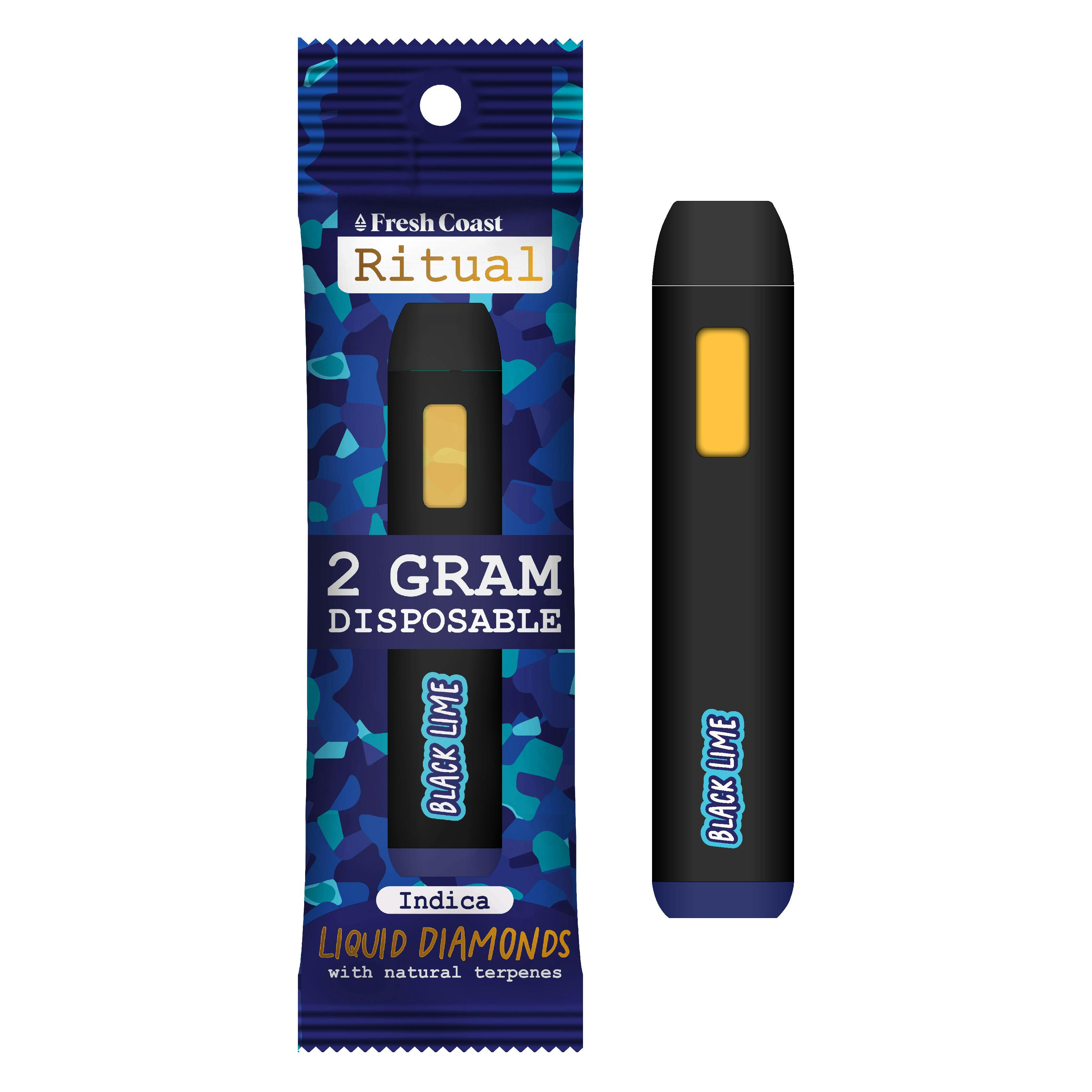 Ritual | Black Lime | Liquid Diamond Disposable | 2g by Fresh Coast