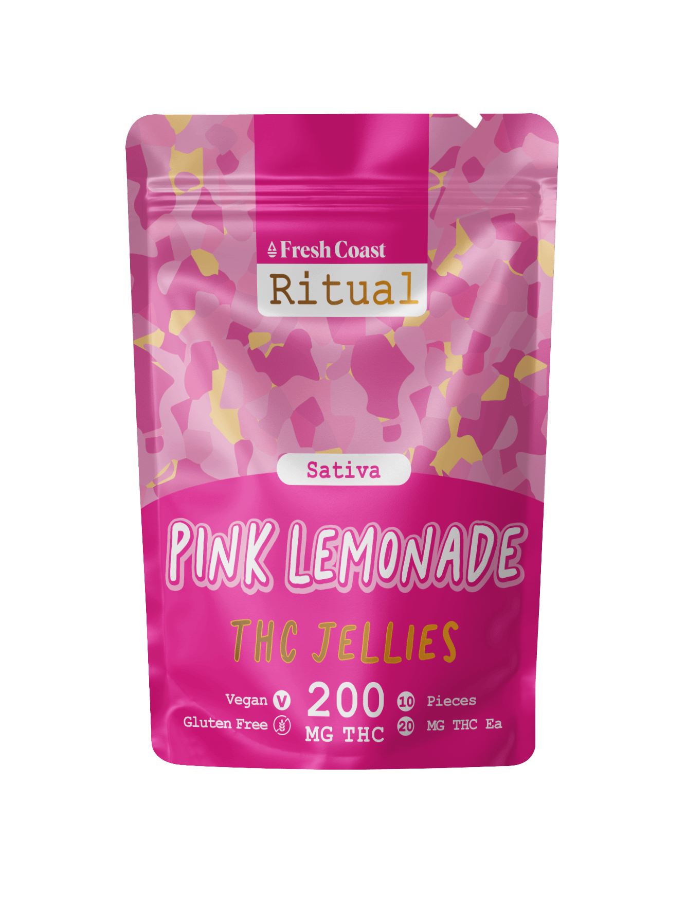 Fresh Coast | Pink Lemonade | Ritual 200mg Vegan Jellies | Sativa