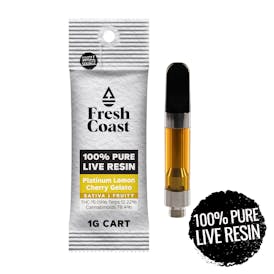 Platinum Lemon Cherry Gelato | 100% Pure Live Resin 1G Cart | Hybrid