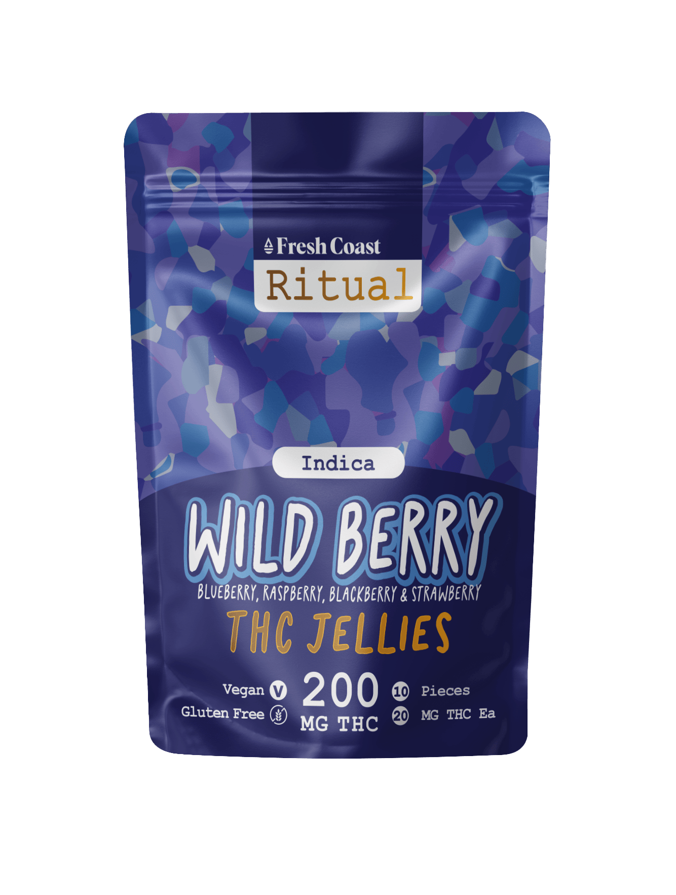 Fresh Coast | Wild Berry | Ritual 200mg Vegan Jellies | Indica