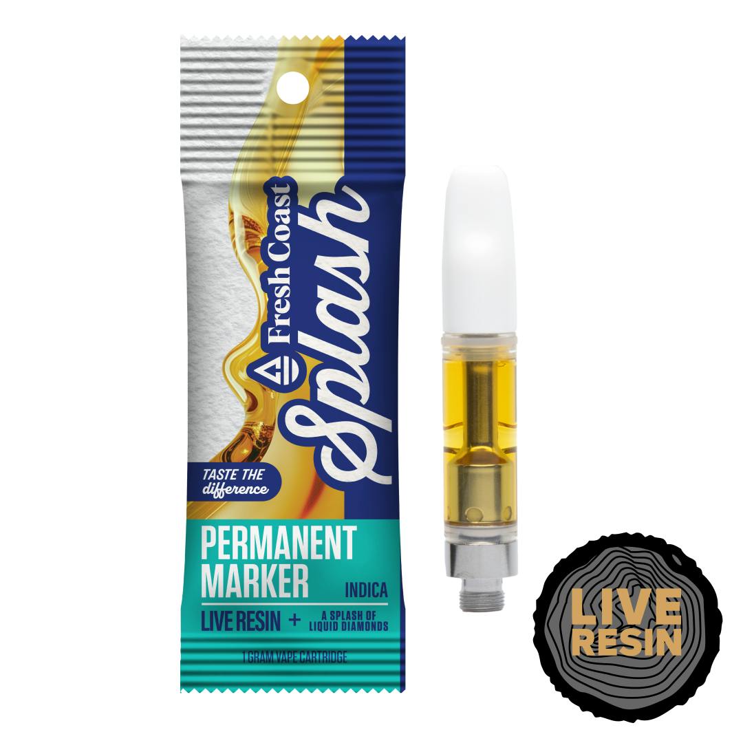 Fresh Coast | Permanent Marker | Splash Live Resin 1G Cart | Indica by Fresh Coast