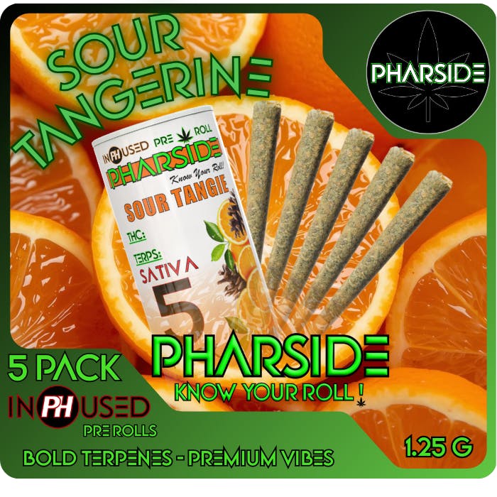 Pharside - Infused Pre-Roll 5 Pack- Sour Tangie 6.25g