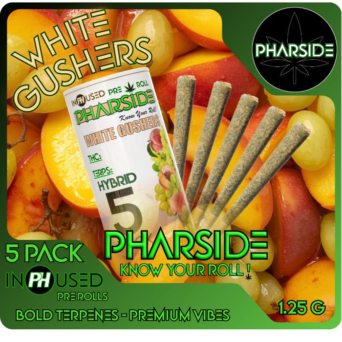 Pharside - Infused Pre-Roll 5 Pack- White Gusher's 6.25g