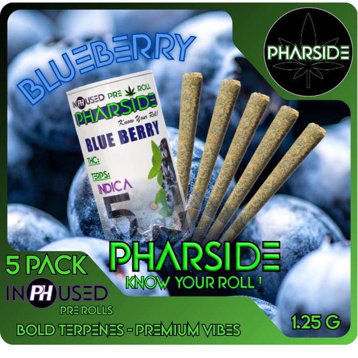 Pharside - Infused Pre-Roll 5 Pack- Blueberry 6.25g