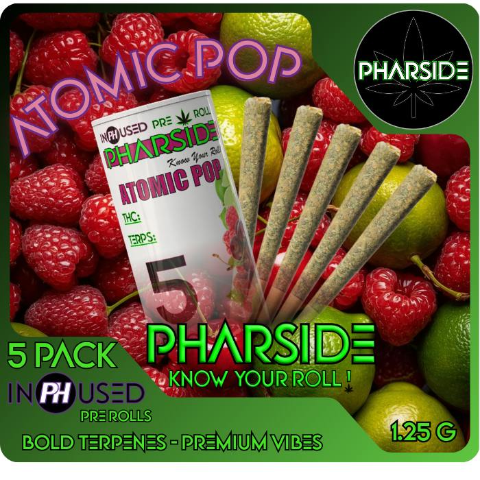 Pharside - Infused Pre-Roll 5 Pack- Atomic Pop 6.25g by Pharside