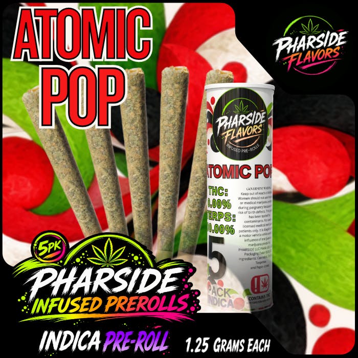 Pharside - Infused Pre-Roll 5 Pack- Atomic Pop 6.25g