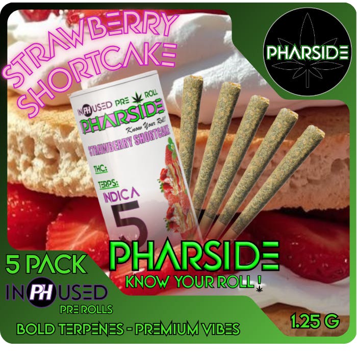 Pharside - Infused Pre-Roll 5 Pack- Strawberry Shortcake 6.25g
