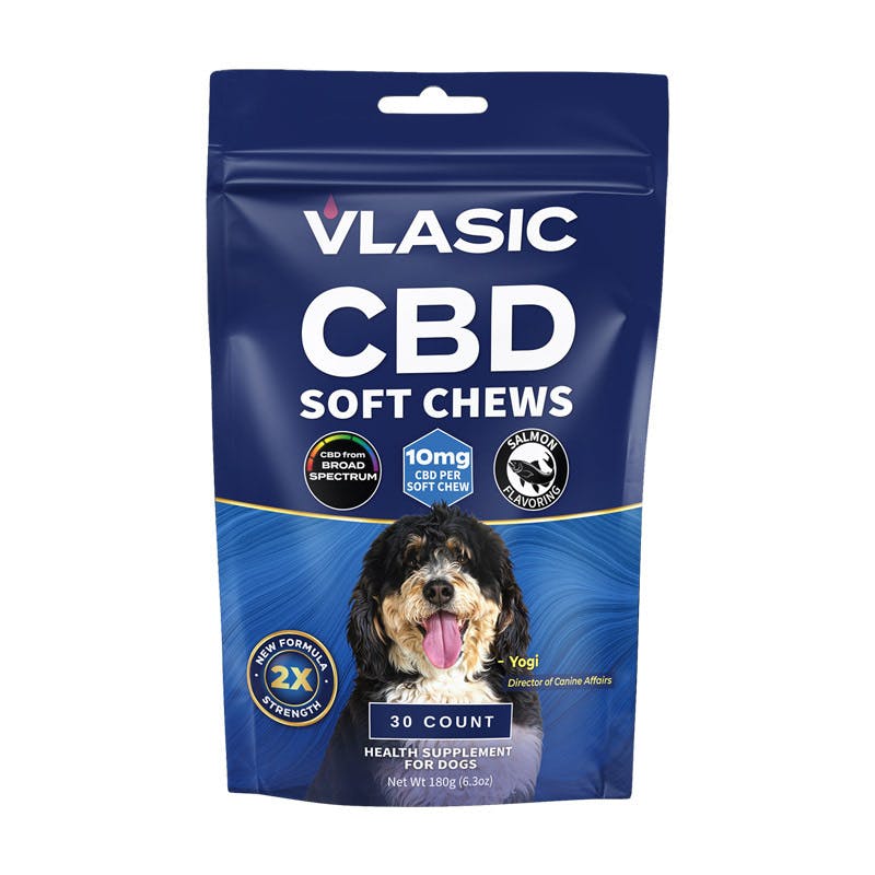 Broad Spectrum CBD Dog Chews (Salmon Flavor) by Vlasic