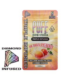 Bubba Peach - Indica Infused Pre Roll Pack 5ct [2.5g]