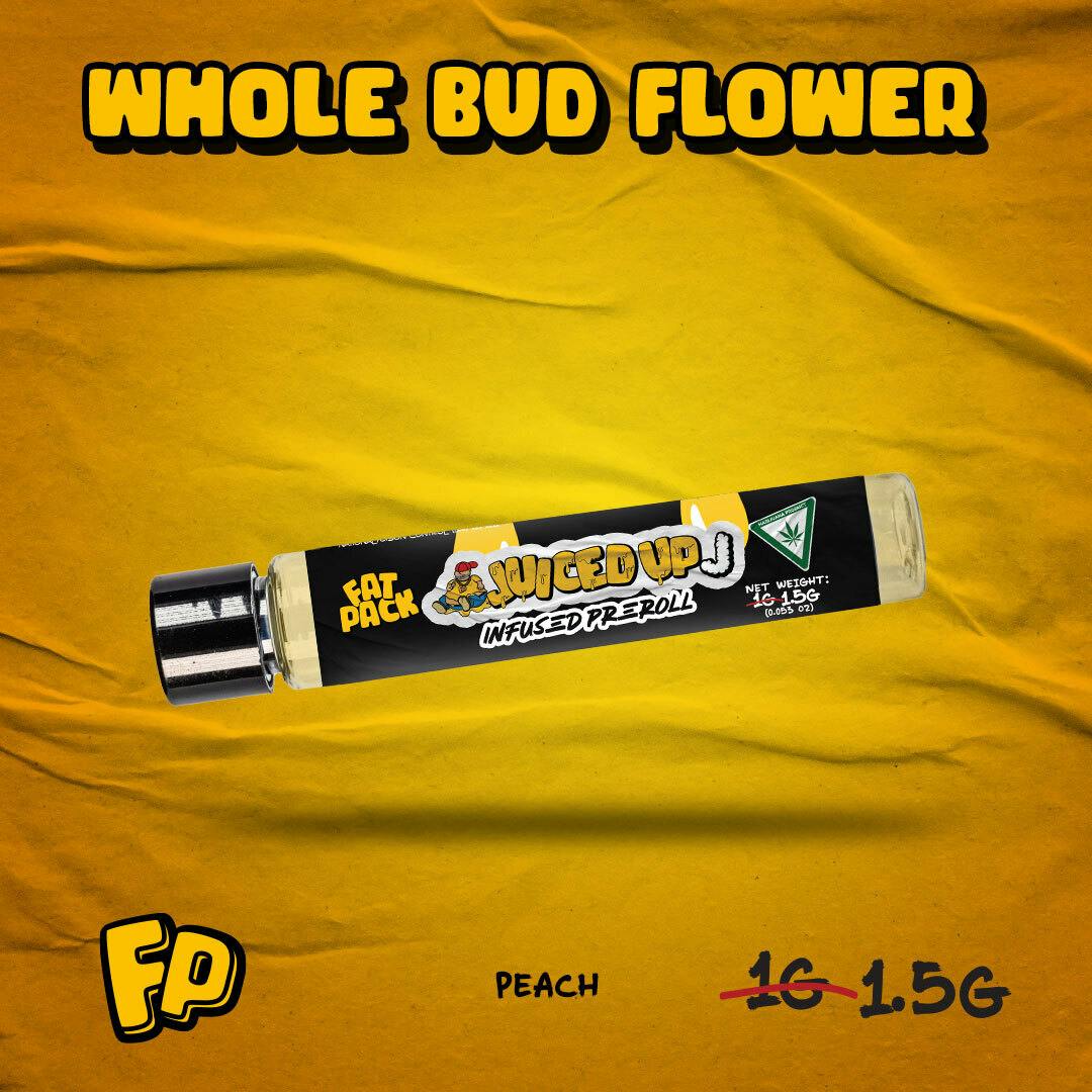 JUICED UP J: Peach (1.5G Infused Preroll) by Fat Pack