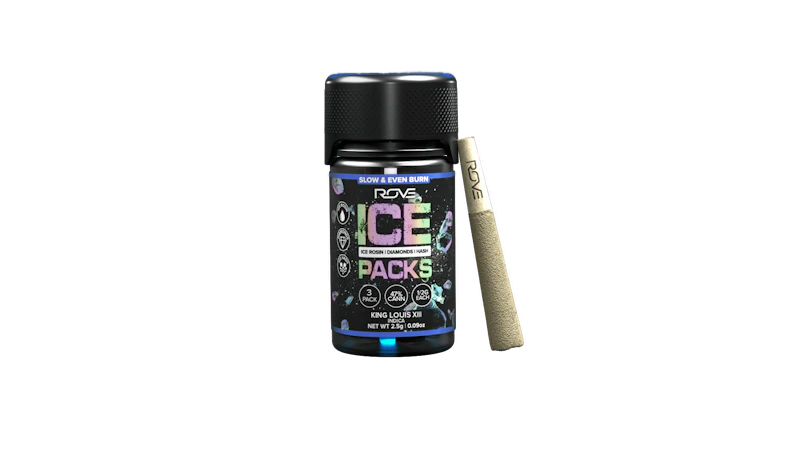 Rove King Louis XIII · Infused Ice Packs (Rosin, Hash, and Diamonds) · 3x 0.5g, Infused Pre-Rolls