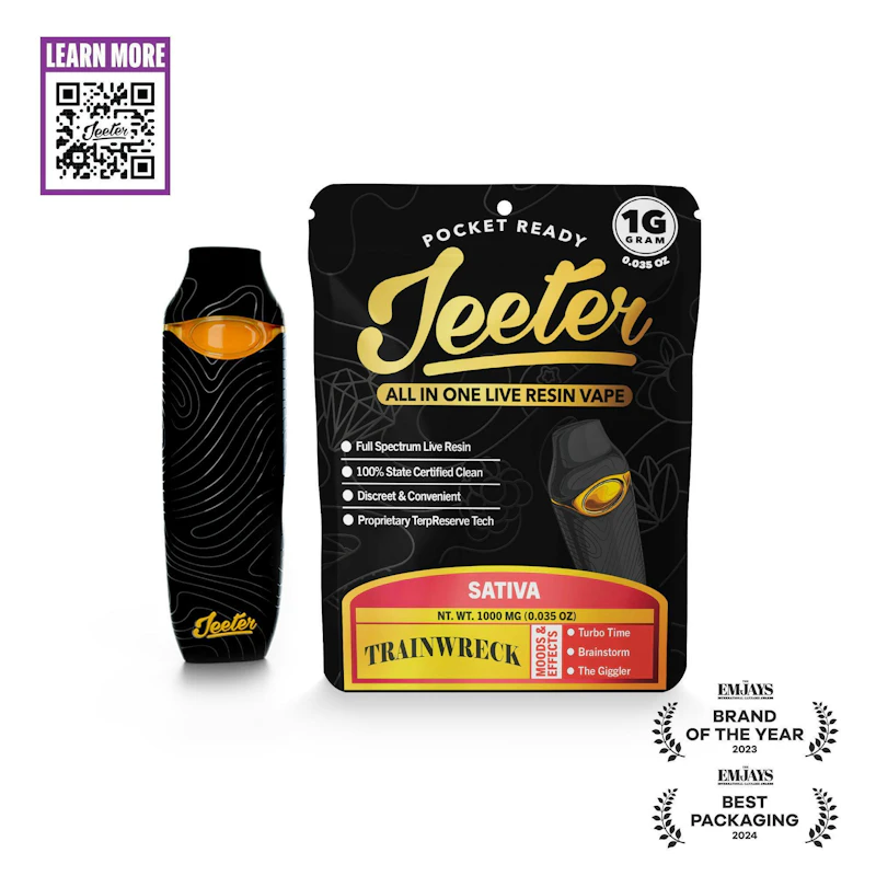 Jeeter Trainwreck · Live Resin Disposable · 1g, Disposables
