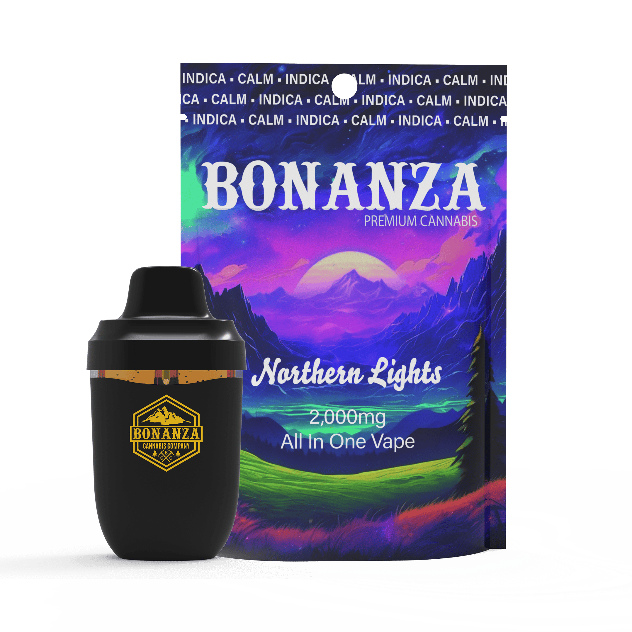 2000 MG Disposable Vape Northern Lights by Bonanza Cannabis Company