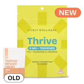 Thrive Mango Momentum Chews [5mg/20ct] Formerly Mango Terpene Infused Chews