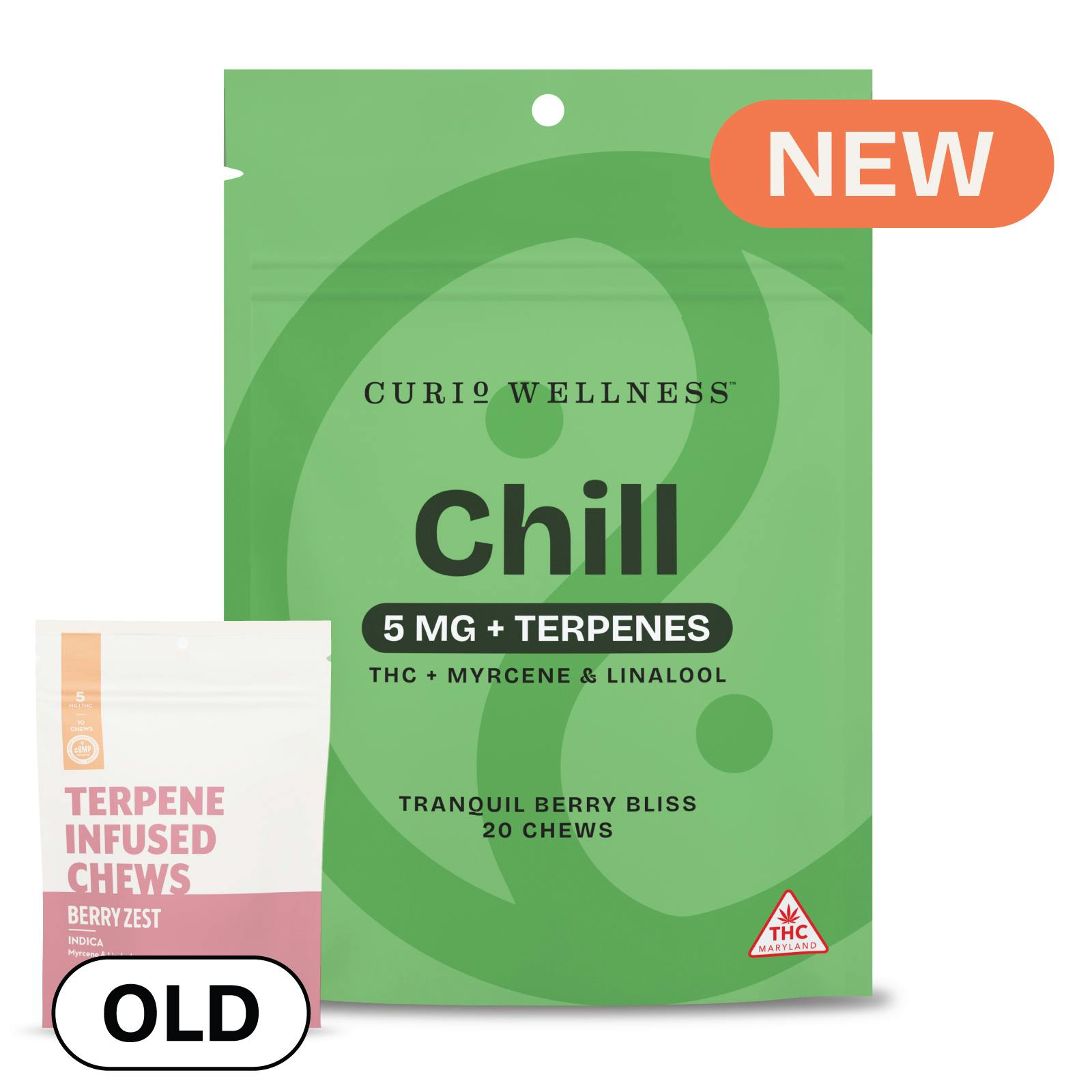 Chill Tranquil Berry Bliss Chews 5mg/20ct Formerly Berry Terp Infused Chews by Curio Wellness™