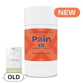 Pain Transdermal Balm 1:1 [150mg CBD: 150mg THC] (Formerly Move)