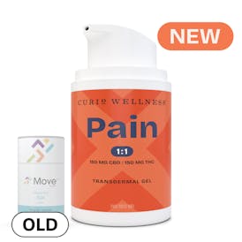 Pain Transdermal Gel [150mg CBD: 150mg THC] (Formerly Move)