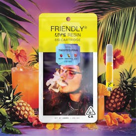 Friendly Brand | 1g Live Resin Cartridge | Twisted Pina