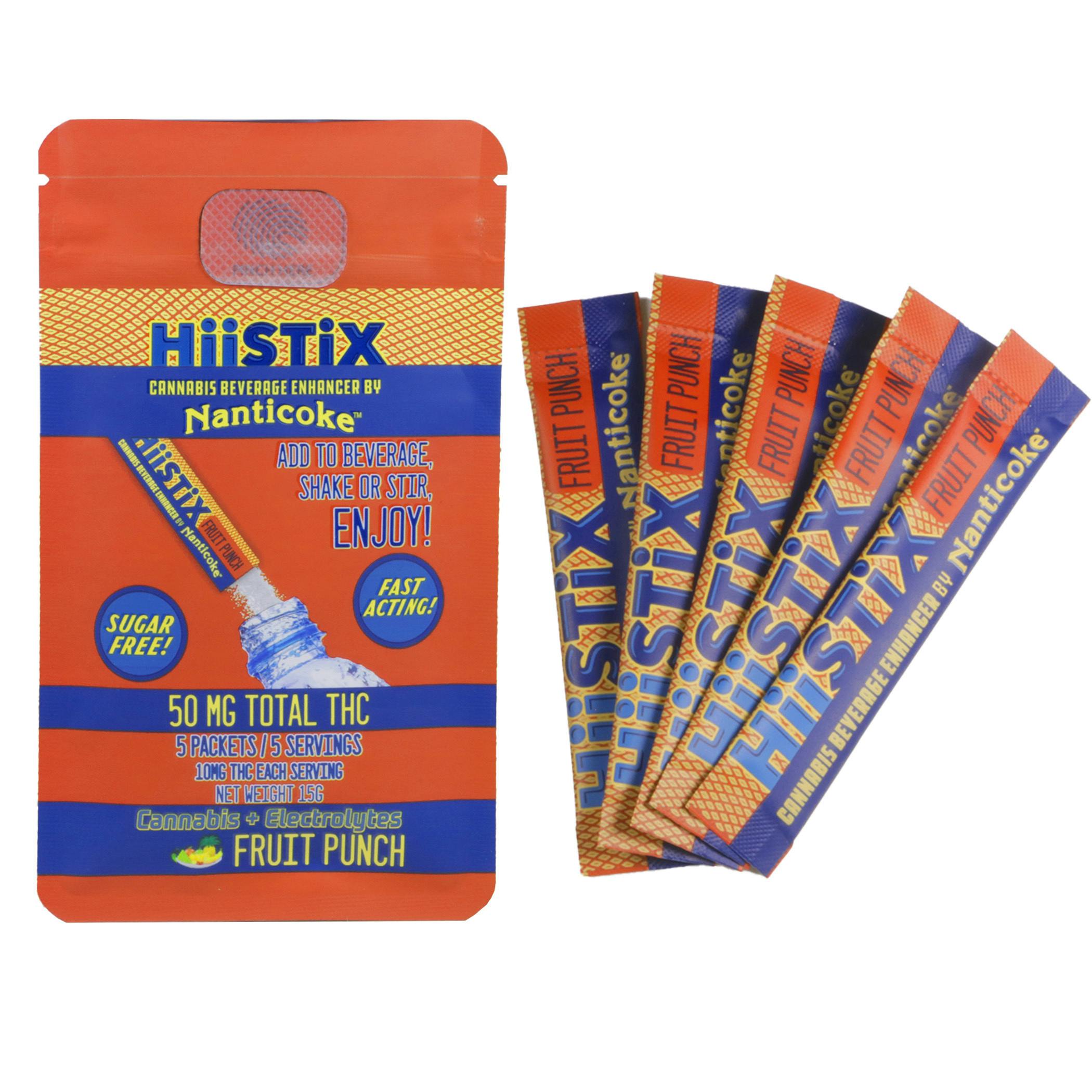 Hiistix 5 x 10mg Fruit Punch Flavored Beverage Enhancer - Nanticoke