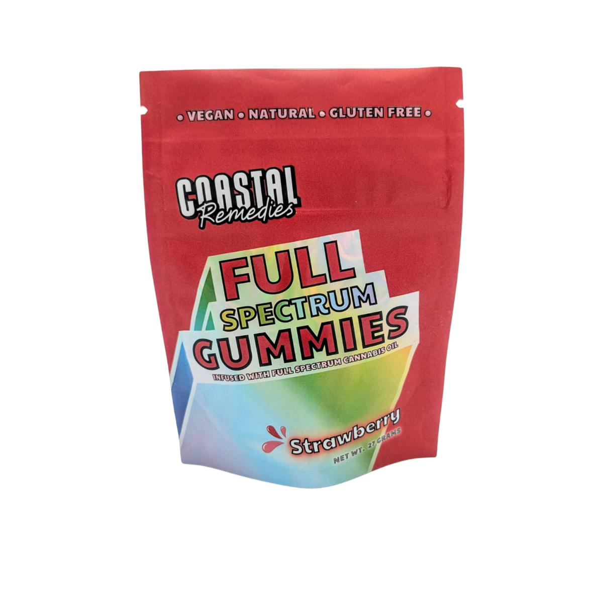 250mg Strawberry | Full Spectrum Gummies | Coastal Remedies by Coastal Remedies
