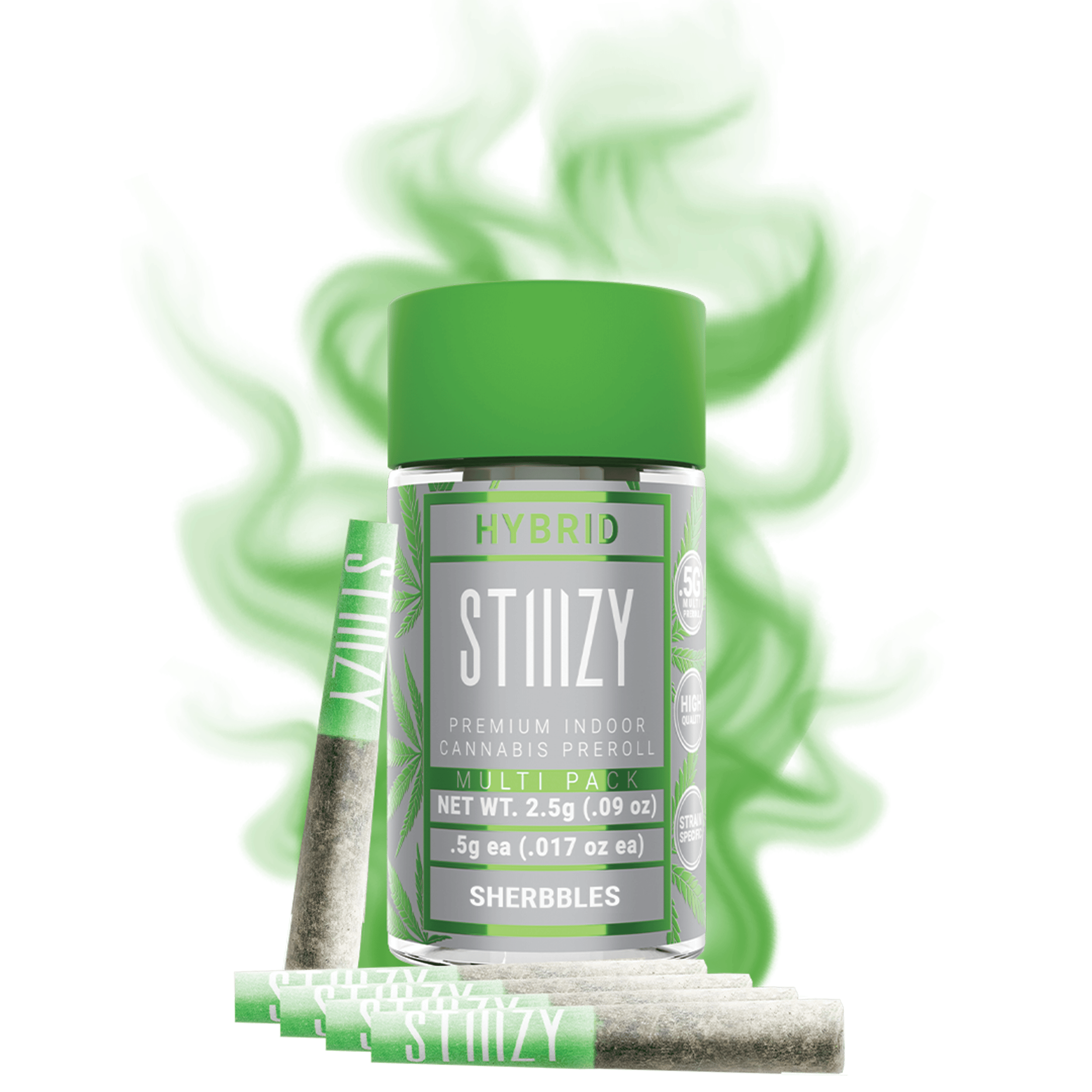 STIIIZY - SHERBBLES - 2.5G Naked Preroll Multipack — Pre-Rolls
