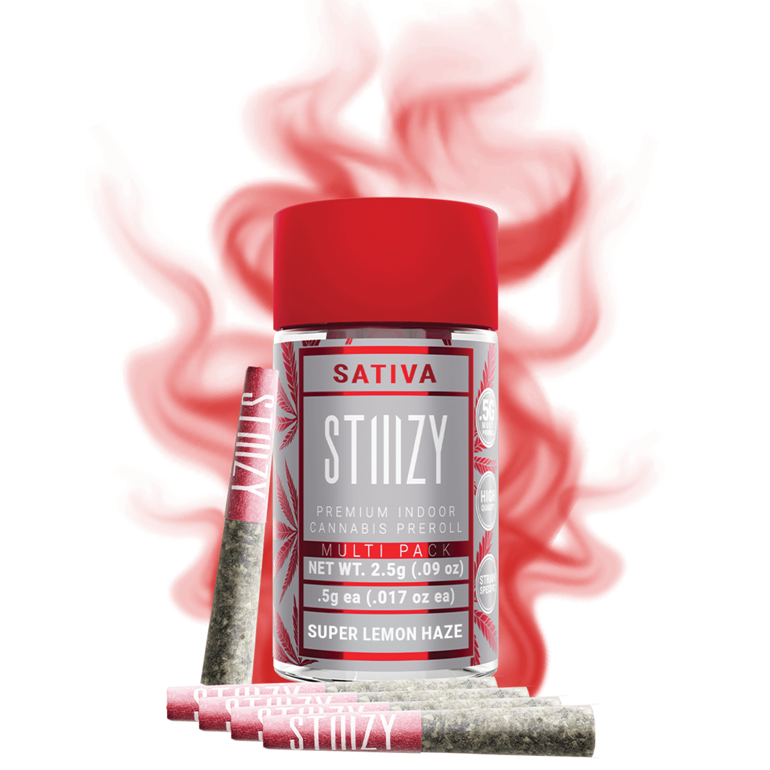 STIIIZY - SUPER LEMON HAZE - 2.5G Naked Preroll Multipack — Pre-Rolls
