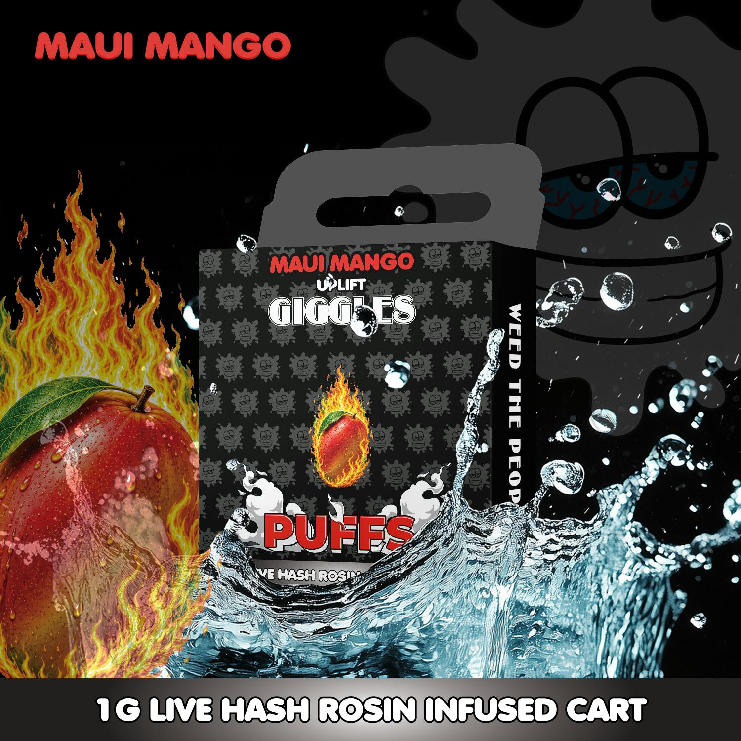 Maui Mango | Giggles Puffs | Cart | 1g by Giggles