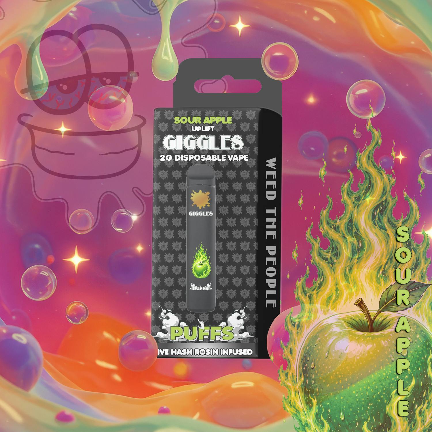 Sour Apple | Giggles Puffs | Disposable | 2g by Giggles