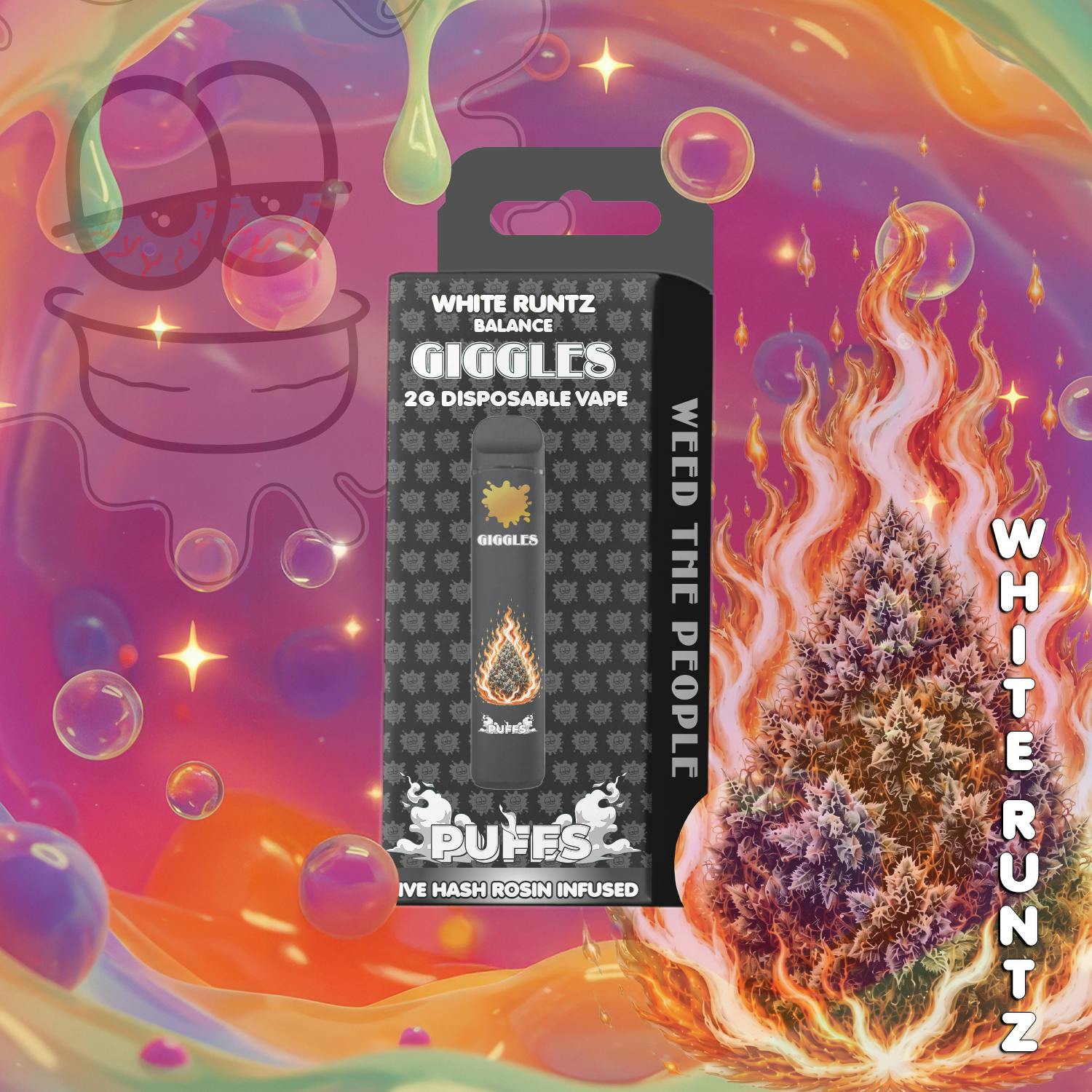 White Runtz | Giggles Puffs | Disposable | 2g by Giggles