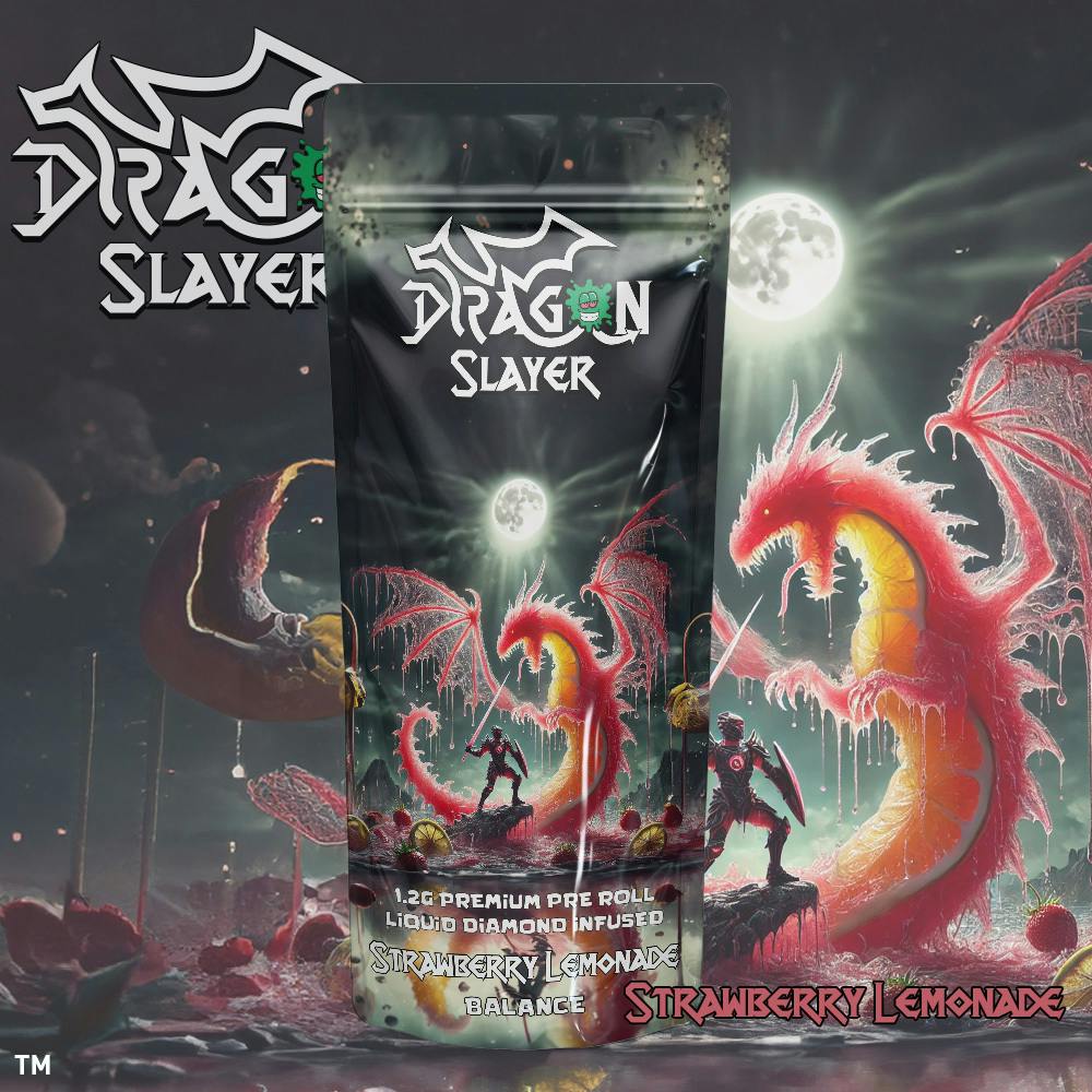 Dragon Slayers | Strawberry Lemonade | Infused Pre-roll | 1.2g by Giggles