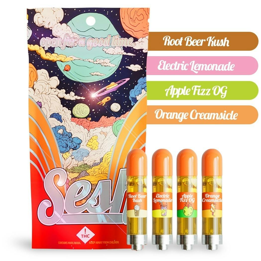 VARIETY 4-PACK #2 - 4X-1000mg Cartridges - by Sesh® by Craft Concentrates