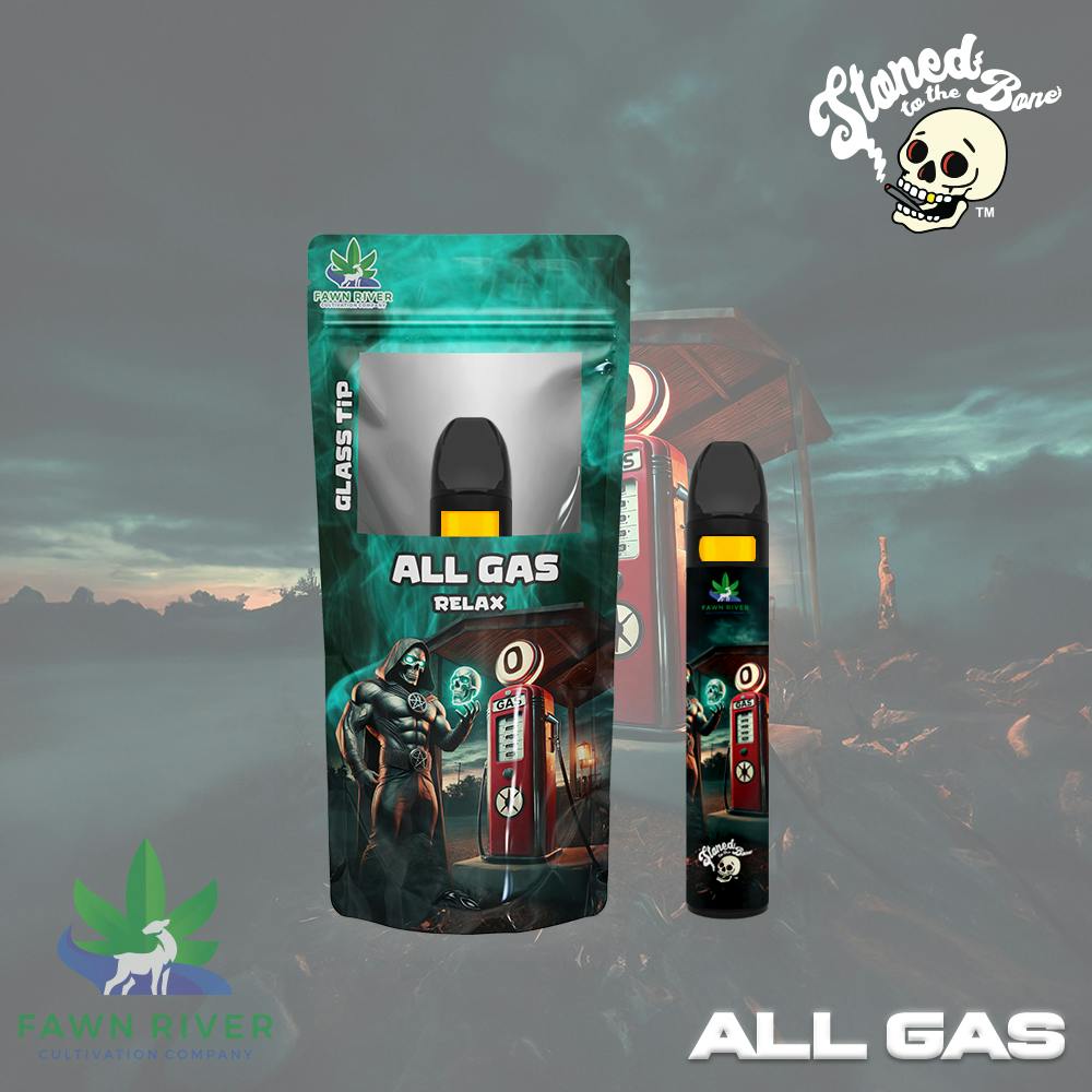 All Gas | Live Bubble Hash Rosin Disposable | 0.5g - Stoned to the Bone