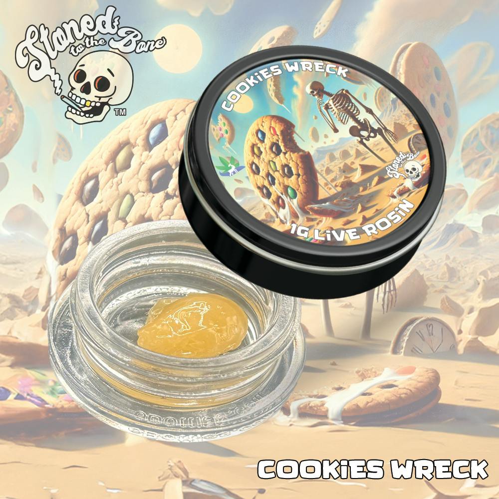 Cookies Wreck | Live Rosin | 1g by Stoned to the Bone