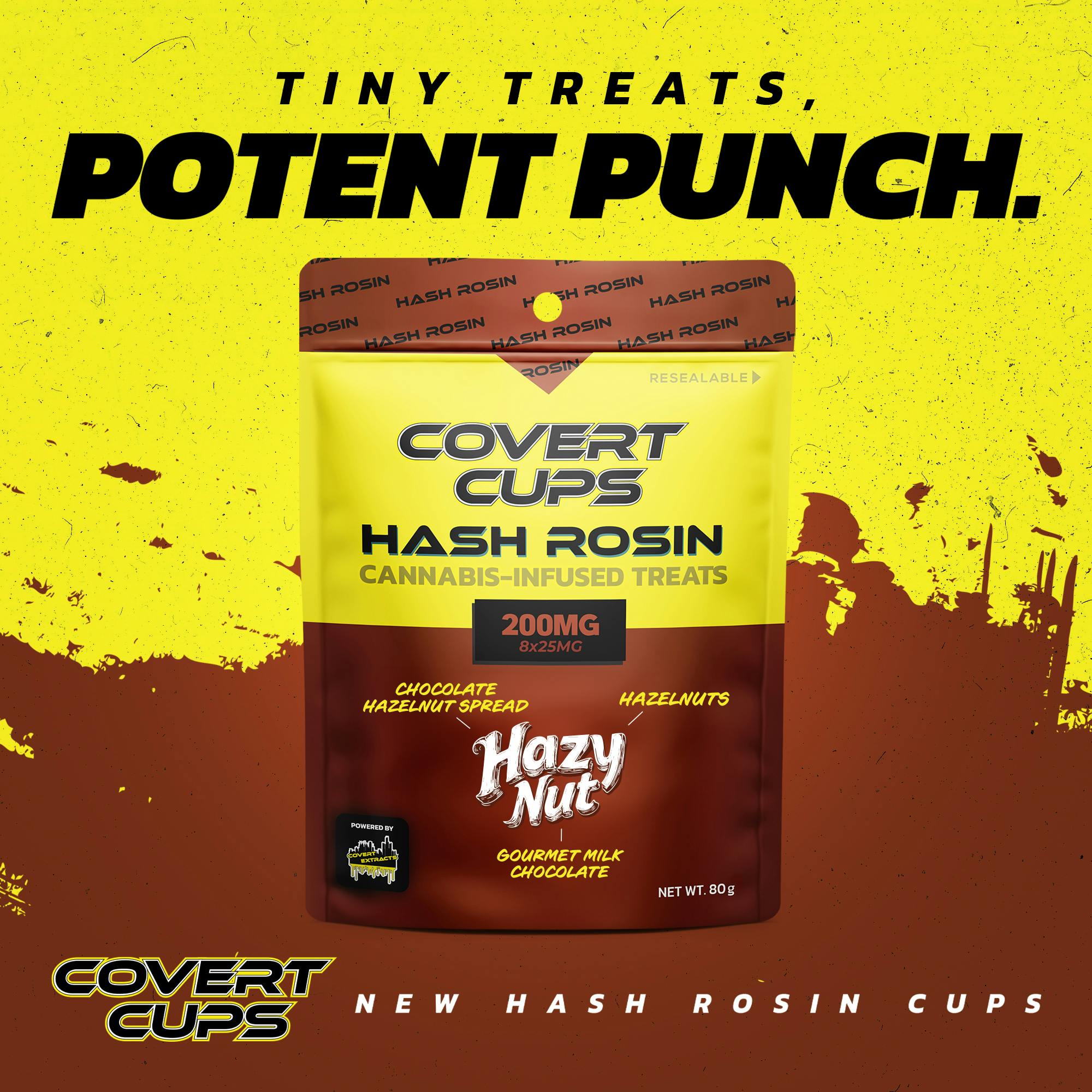 Hazy Nut - 200MG Hash Rosin Chocolate Cups - Covert Cups - REC by Covert Cups