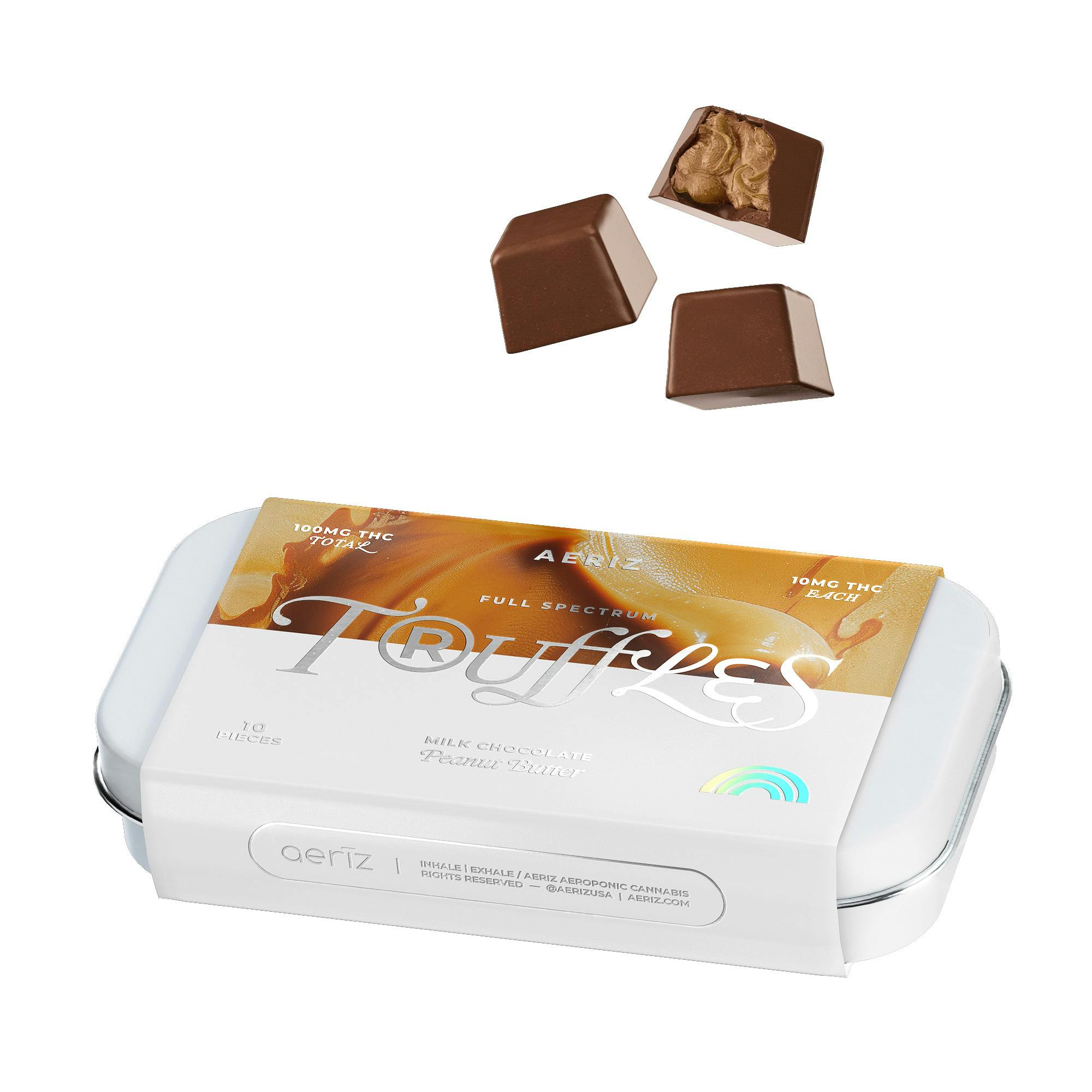 Milk Chocolate Peanut Butter Full Spectrum Truffles 100mg 10pk by Aeriz