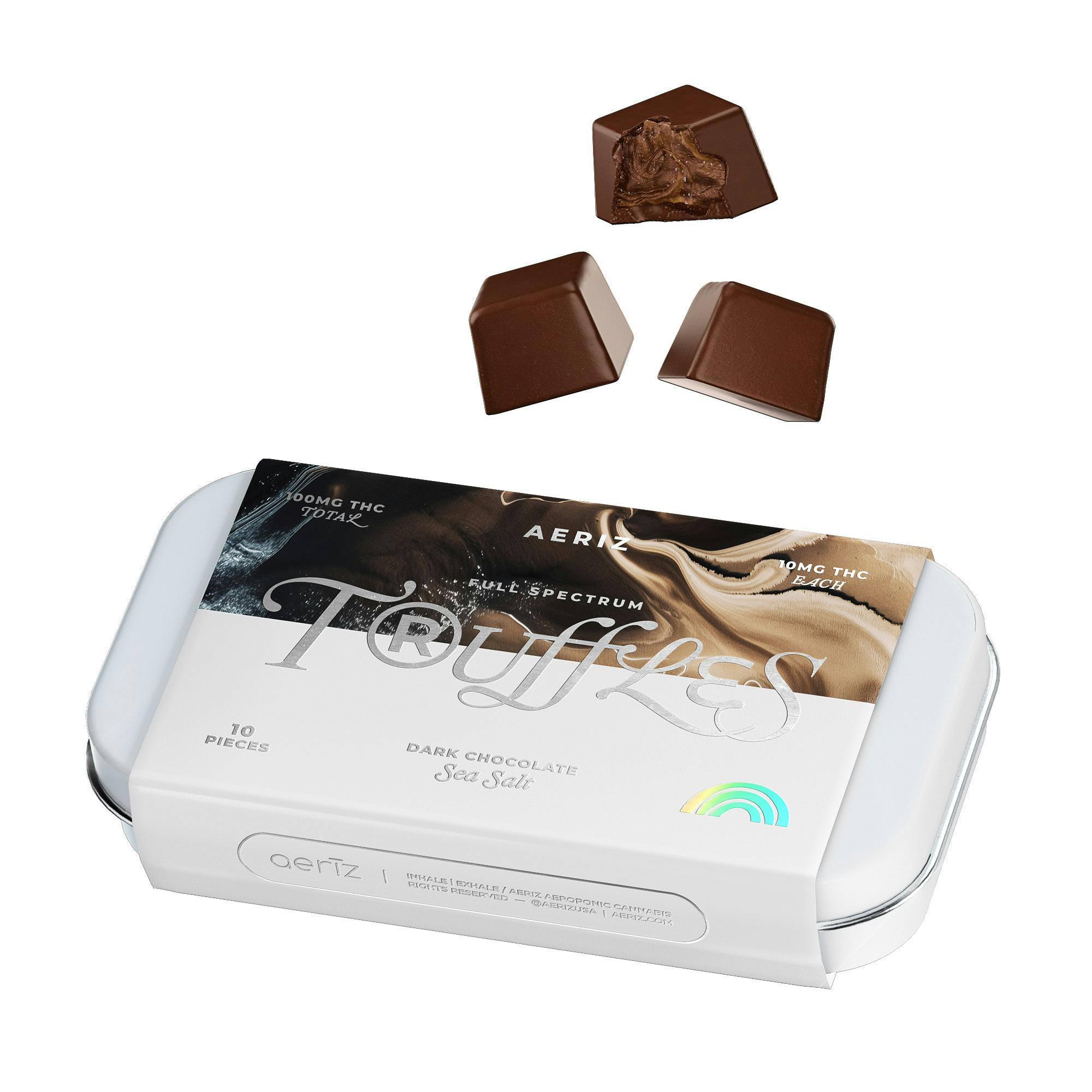 Dark Chocolate Sea Salt Full Spectrum Truffles 100mg 10pk