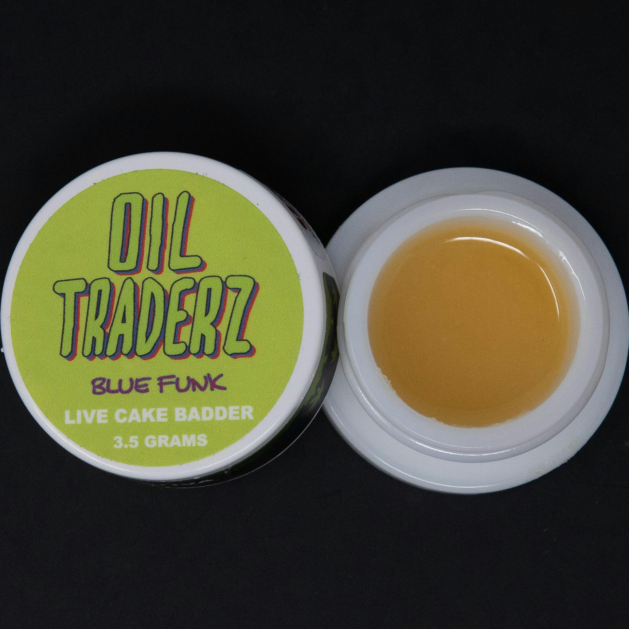 3.5g Blue Funk Live Cake Badder - Oil Traderz (Sativa)