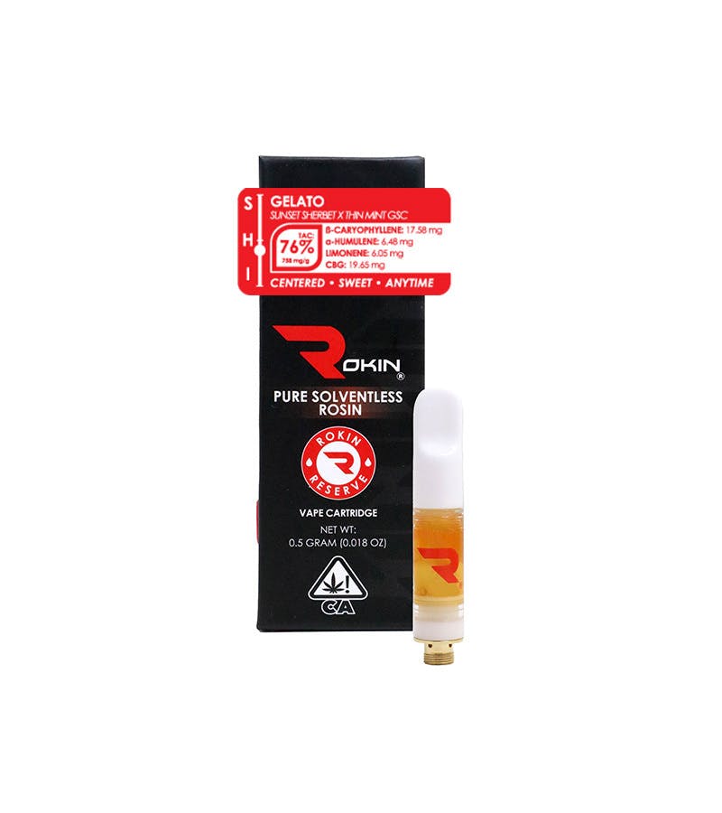 Reserve Rosin Gelato Cartridge